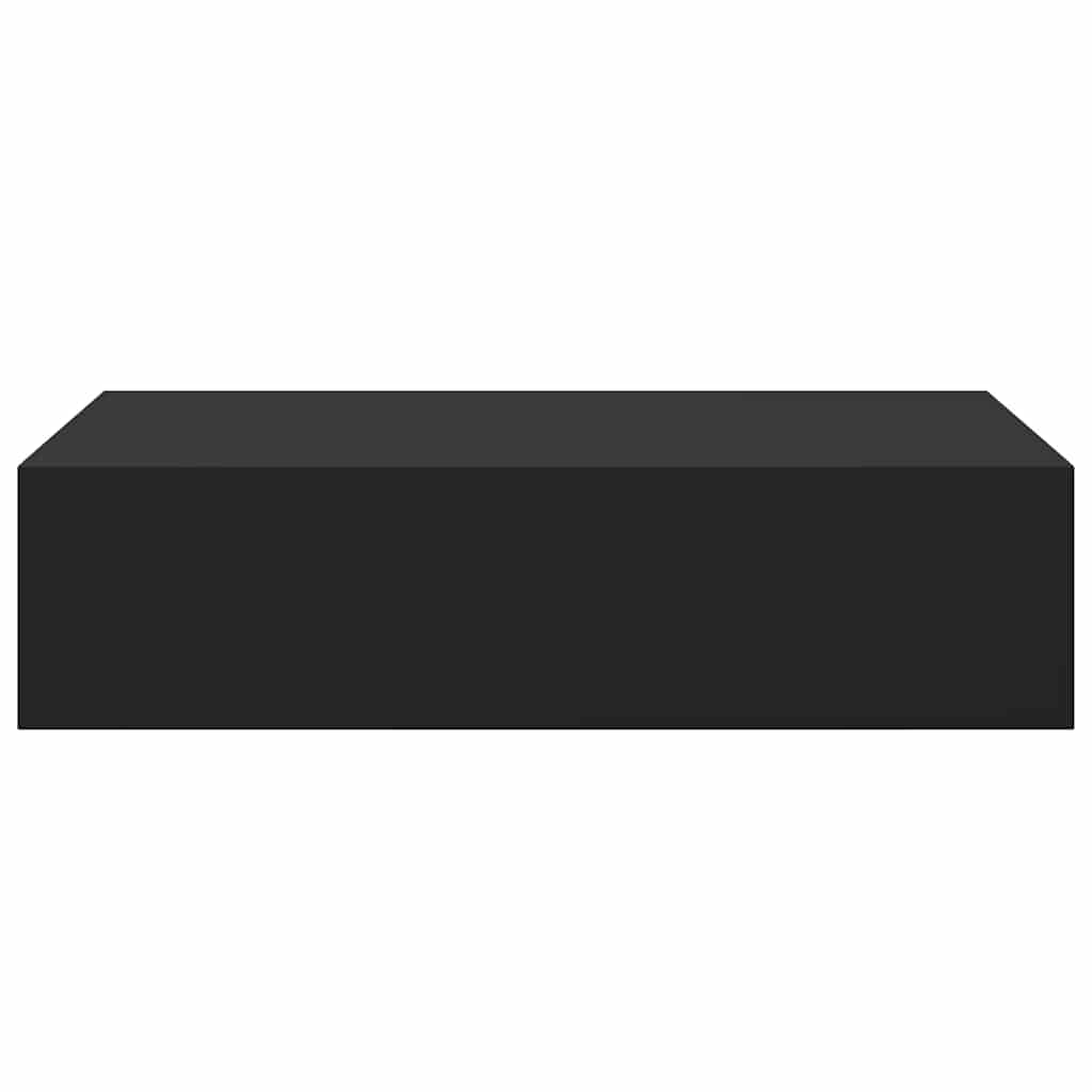 Wandregal mit Schublade Schwarz 40x23,5x10 cm MDF