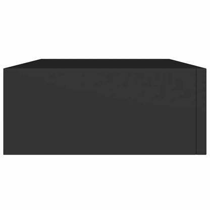 Wandregale mit Schubladen 2 Stk. Schwarz 40x23,5x10 cm MDF