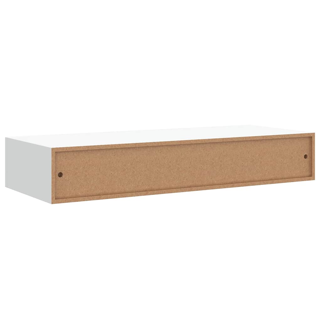 Wandregale mit Schubladen 2 Stk. Weiß 60x23,5x10 cm MDF
