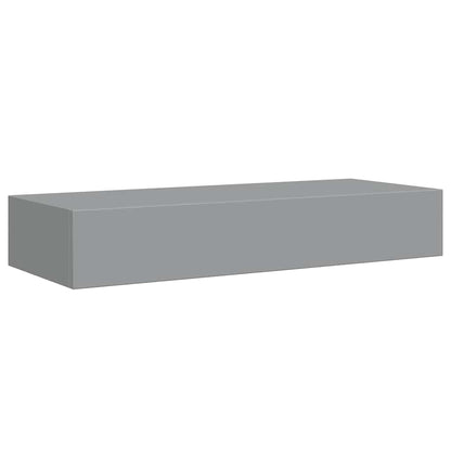 Wandregal mit Schublade Grau 60x23,5x10 cm MDF