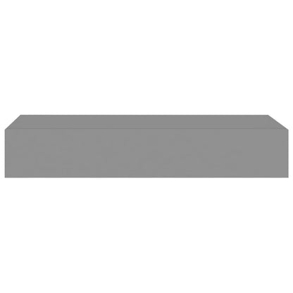 Wandregale mit Schubladen 2 Stk. Grau 60x23,5x10 cm MDF