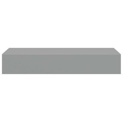 Wandregale mit Schubladen 2 Stk. Grau 60x23,5x10 cm MDF