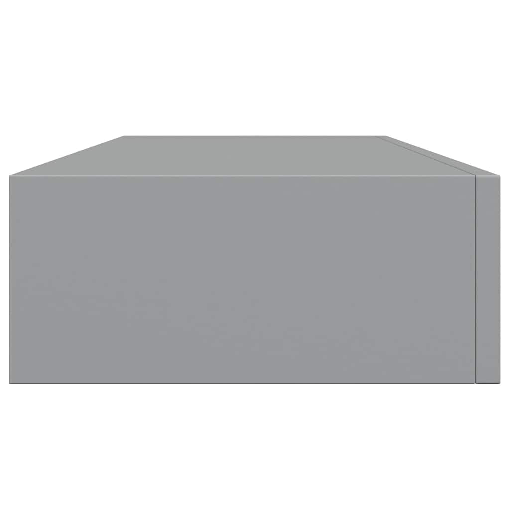 Wandregale mit Schubladen 2 Stk. Grau 60x23,5x10 cm MDF