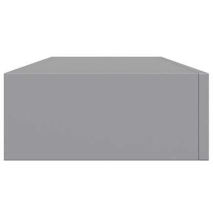 Wandregale mit Schubladen 2 Stk. Grau 60x23,5x10 cm MDF
