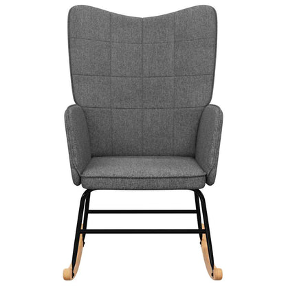 Schaukelstuhl Dunkelgrau Stoff