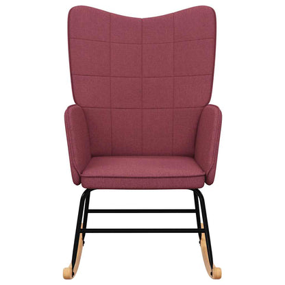 Schaukelstuhl Weinrot Stoff