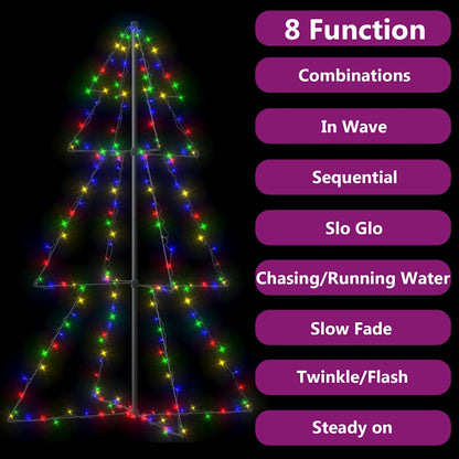 Weihnachtsbaum in Kegelform 200 LEDs Indoor Outdoor 98x150 cm