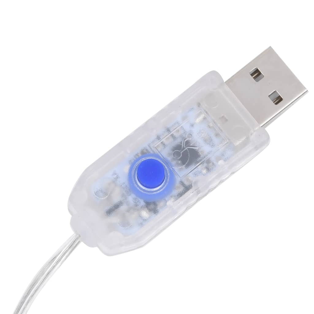 Lichterketten Stern und Mond Fernbedienung 345 LED Blau