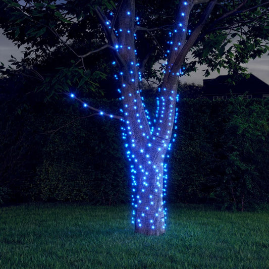 Solar-Lichterkette 2 Stk. 2x200 LED Blau Innen Außen