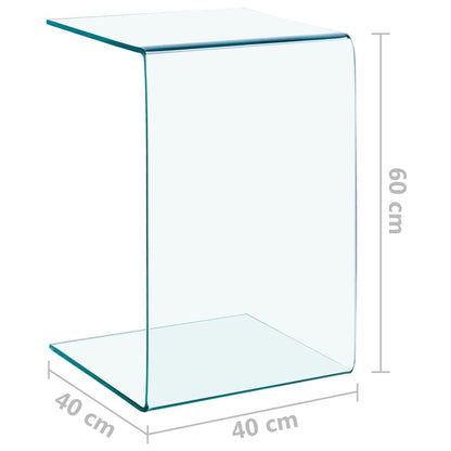 Beistelltisch 40x40x60 cm Hartglas