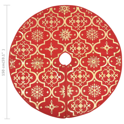 Luxus Weihnachtsbaumrock mit Socke Rot 150 cm Stoff