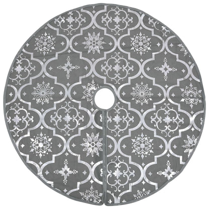 Luxus-Weihnachtsbaumdecke mit Socke Grau 150 cm Stoff