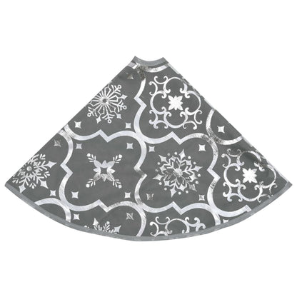 Luxus-Weihnachtsbaumdecke mit Socke Grau 150 cm Stoff