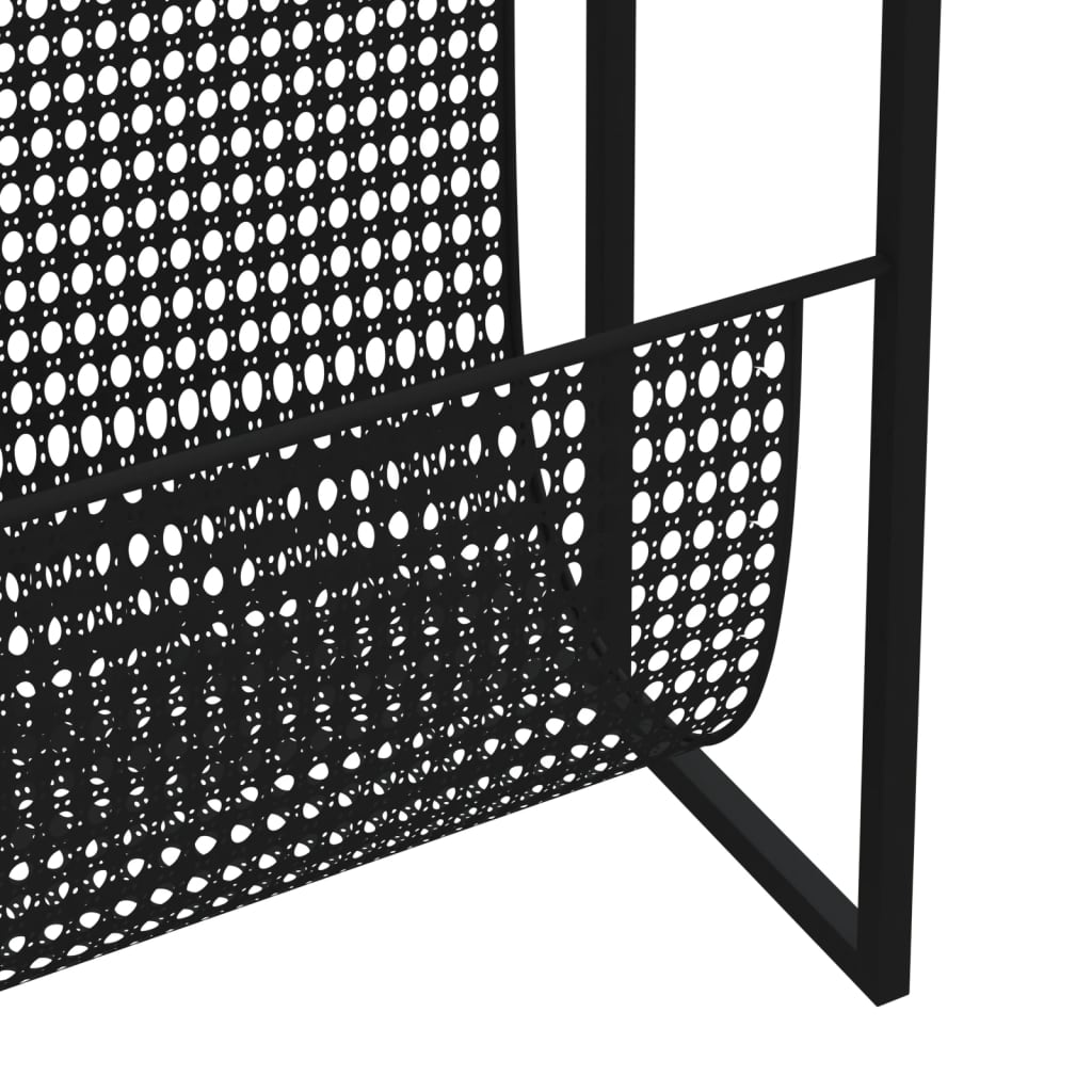 Zeitschriftenständer Schwarz 35x15x45 cm Stahl