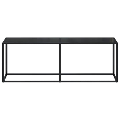 Konsolentisch Schwarz 220x35x75,5 cm Hartglas