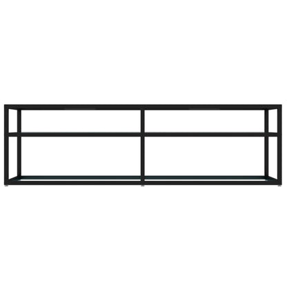 TV-Schrank Weiß Marmor-Optik 140x40x40,5 cm Hartglas