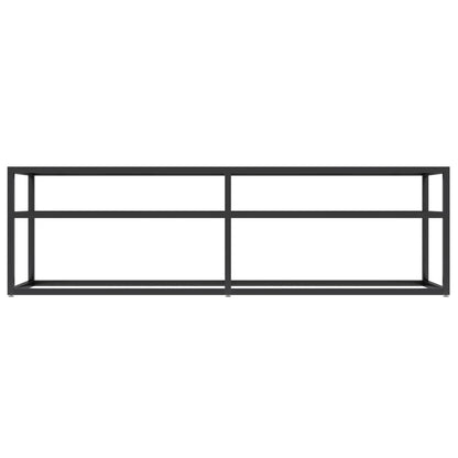 TV-Schrank Schwarz Marmor-Optik 140x40x40,5 cm Hartglas