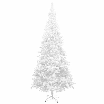 Künstlicher Weihnachtsbaum mit Beleuchtung Kugeln L 240 cm Weiß