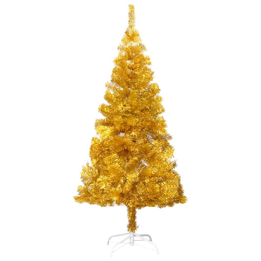Künstlicher Weihnachtsbaum Beleuchtung & Kugeln Gold 120 cm PET