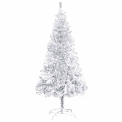 Künstlicher Weihnachtsbaum Beleuchtung & Kugeln Silber 120 cm