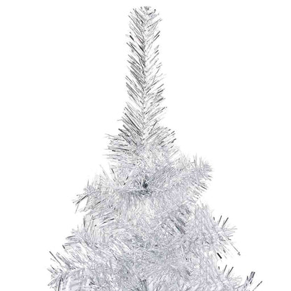 Künstlicher Weihnachtsbaum Beleuchtung & Kugeln Silber 120 cm