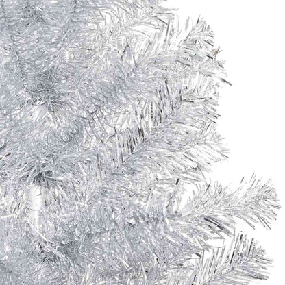 Künstlicher Weihnachtsbaum Beleuchtung & Kugeln Silber 120 cm