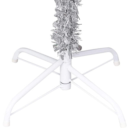 Künstlicher Weihnachtsbaum Beleuchtung & Kugeln Silber 120 cm