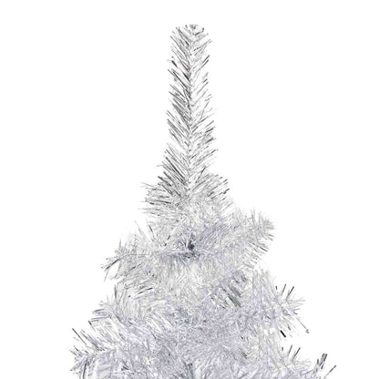 Künstlicher Weihnachtsbaum Beleuchtung & Kugeln Silber 180 cm