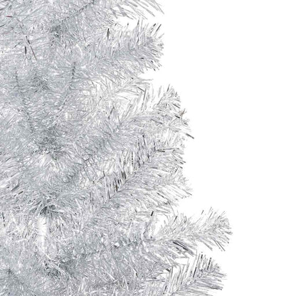 Künstlicher Weihnachtsbaum Beleuchtung & Kugeln Silber 180 cm