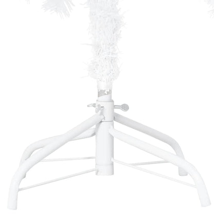 Künstlicher Weihnachtsbaum mit Beleuchtung & Kugeln Weiß 120 cm