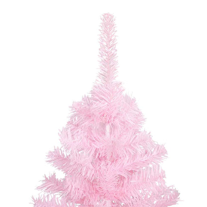 Künstlicher Weihnachtsbaum mit Beleuchtung & Kugeln Rosa 240cm
