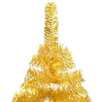 Künstlicher Weihnachtsbaum Beleuchtung & Kugeln Gold 240 cm