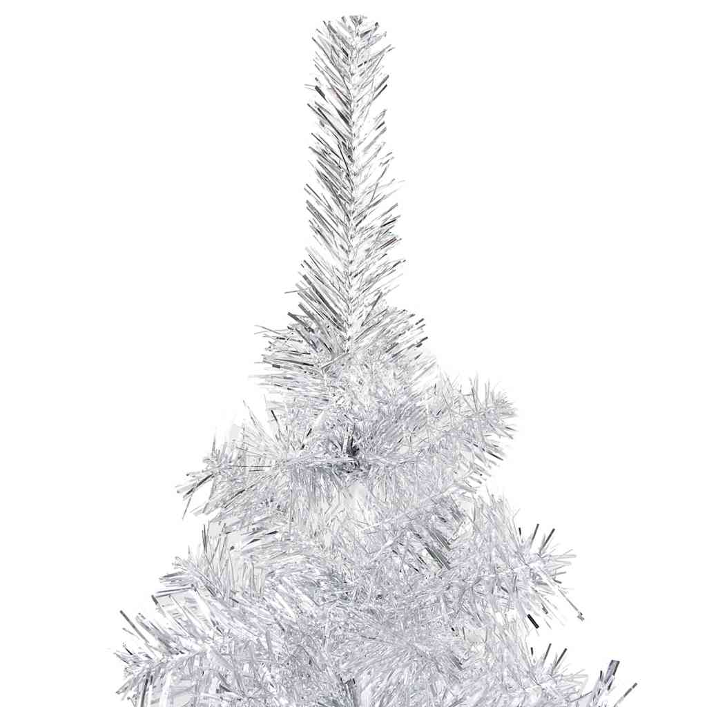 Künstlicher Weihnachtsbaum Beleuchtung & Kugeln Silber 120 cm