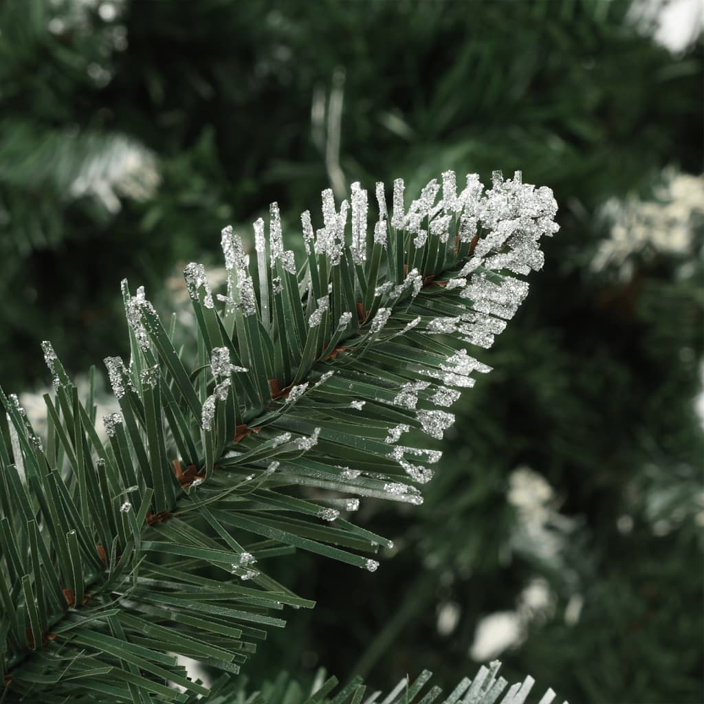 Weihnachtsbaum Gefrostet mit Beleuchtung & Zapfen 210 cm