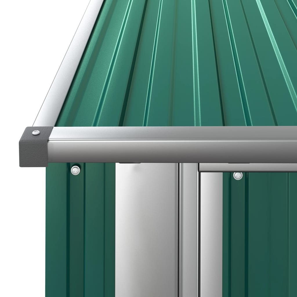 Gartenhaus Grün 180,5x97x209,5 cm Verzinkter Stahl