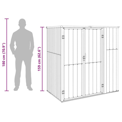 Gerätehaus Grün 161x89x161 cm Verzinkter Stahl