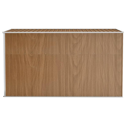 Wandmontiertes Gartenhaus Braun 118 x 288 x 178 cm Verzinkter Stahl