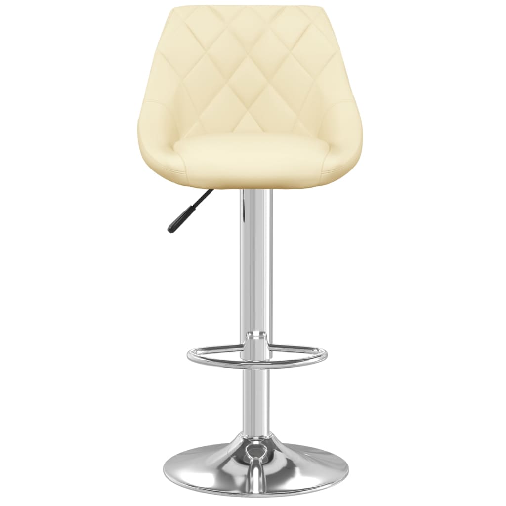 Barhocker 2 Stk. Creme Kunstleder