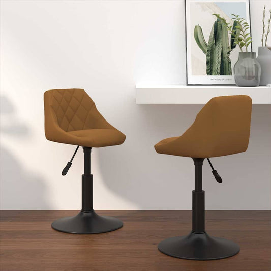 Drehbare Esszimmerstühle 2 pcs Braun 46 x 44 x 77,5 cm