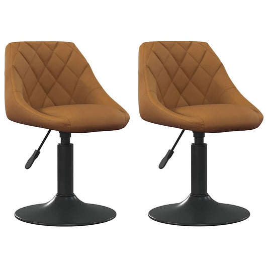 Drehbare Esszimmerstühle 2 pcs Braun 46 x 44 x 77,5 cm
