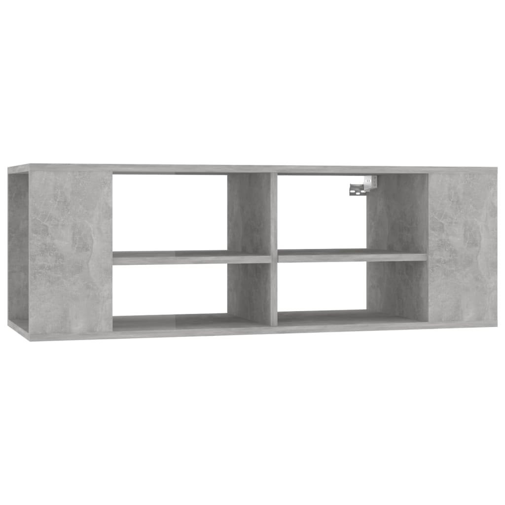 TV-Wandschrank Betongrau 102x35x35 cm Holzwerkstoff