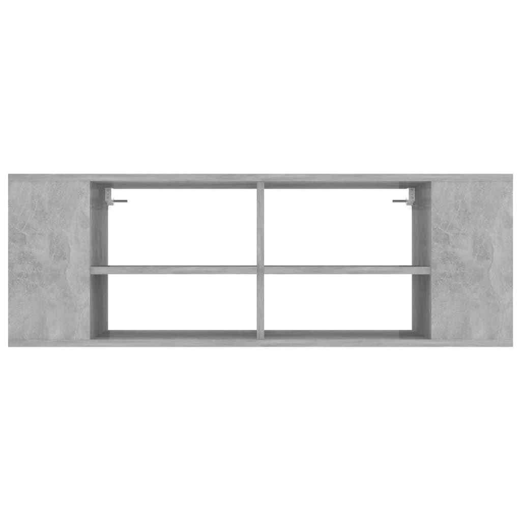 TV-Wandschrank Betongrau 102x35x35 cm Holzwerkstoff