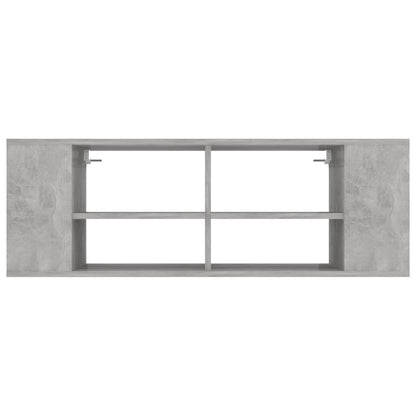 TV-Wandschrank Betongrau 102x35x35 cm Holzwerkstoff