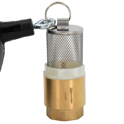 Saugschlauch mit Messing-Anschlüssen Schwarz 1,1" 7 m PVC