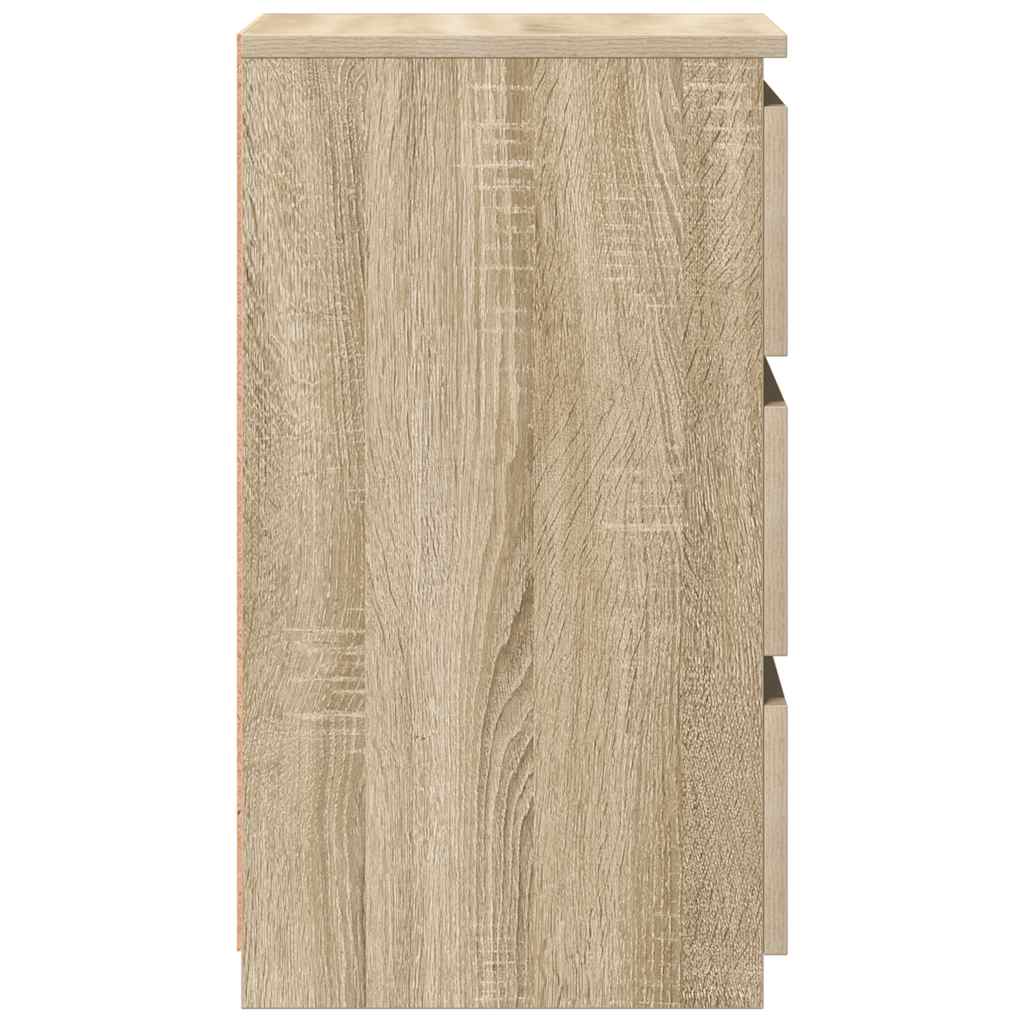 Nachttische 2 Stk. Sonoma-Eiche 40x35x62,5 cm Holzwerkstoff