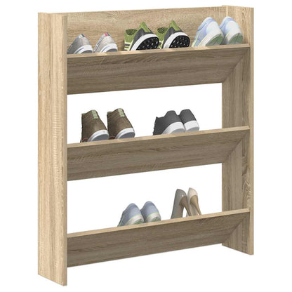 Wand-Schuhschrank Sonoma-Eiche 80x18x90 cm Holzwerkstoff