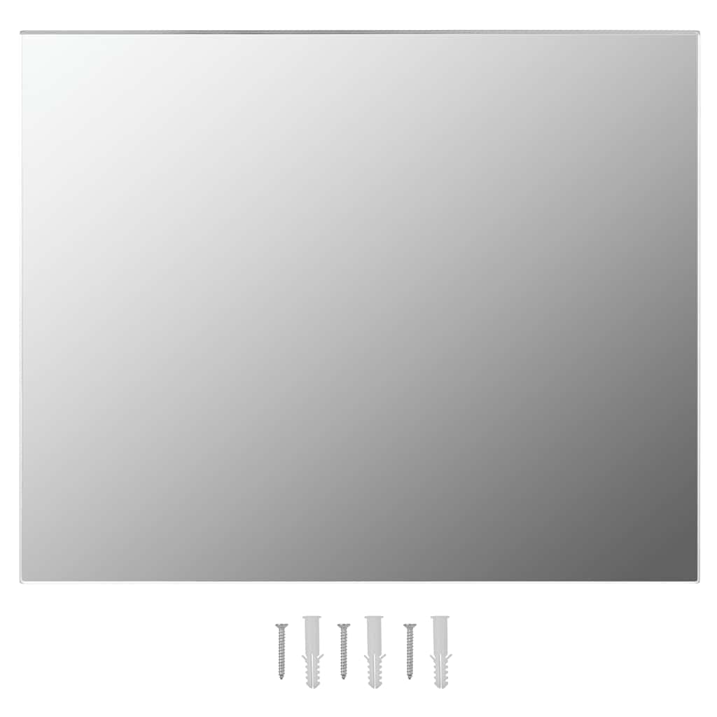 Wandspiegel ohne Rahmen mit LED-Beleuchtung Rechteckig Glas