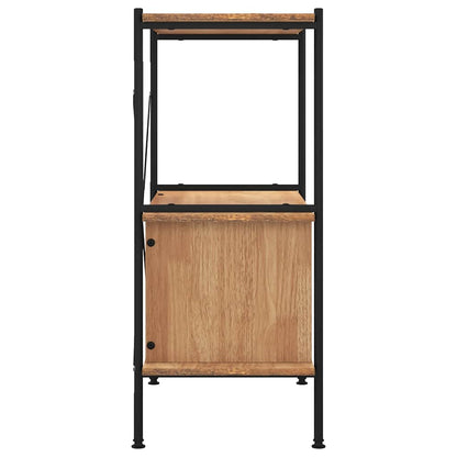 Regal mit 3 Böden und Schrank 80x40x92 cm Stahl Holzwerkstoff