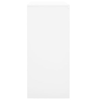 Büroschrank mit Schiebetür Weiß 90x40x90 cm Stahl