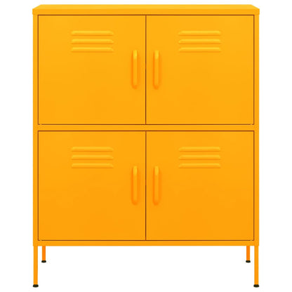 Lagerschrank Senfgelb 80x35x101,5 cm Stahl